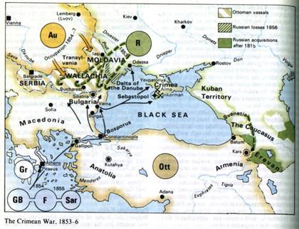 Crimean War 1853-1856 : r/MapPorn