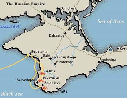 Map of the Crimean Peninsula