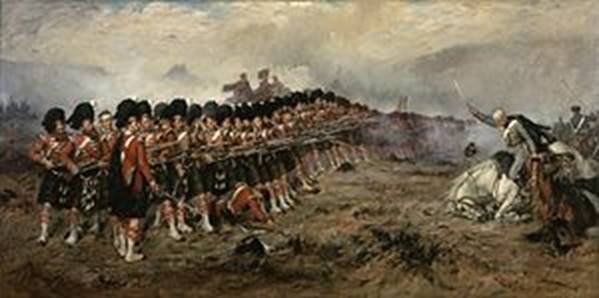 A painting of a group of soldiers

Description automatically generated