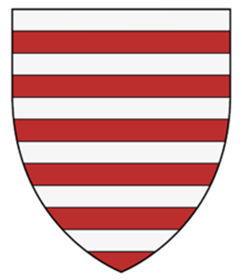 A red and white striped shield

Description automatically generated