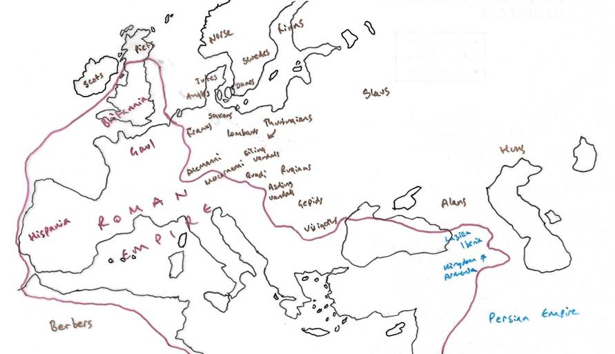 A map of europe with red lines and blue text

AI-generated content may be incorrect.